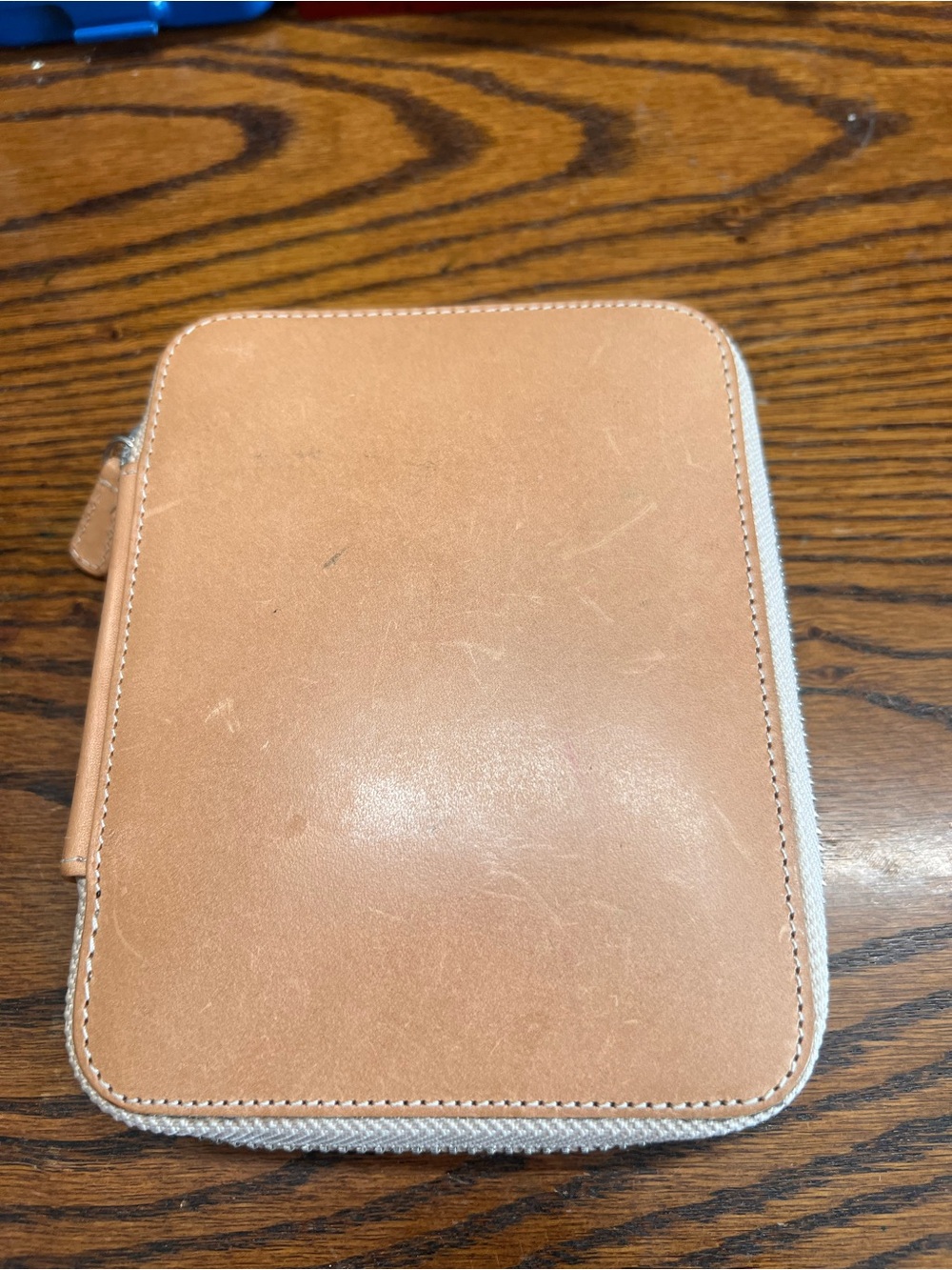 Galen Leather 10 pen case - Undyed Leather